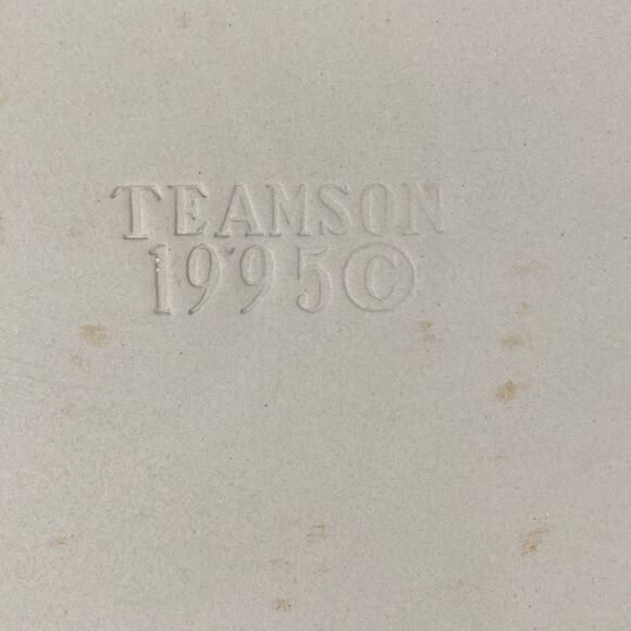 VTG Teamson 1995 Oval Stoneware Ceramic Casserole Dish with Wicker Serving Baske - Picture 3 of 4